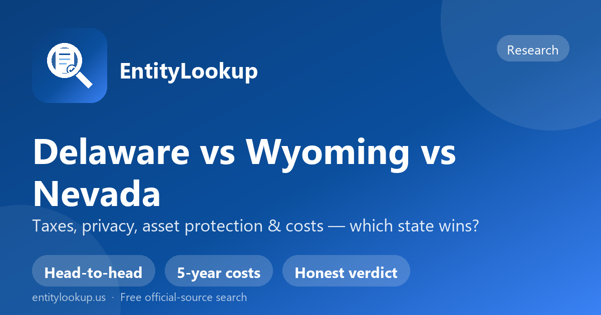 Delaware vs Wyoming vs Nevada: Which LLC State Is Right for You?